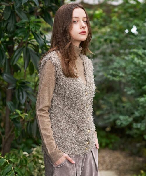 DRESSTERIOR / ドレステリア ニット・セーター | 【洗える/前後2WAY】フェザーヤーン2WAYニットプルオーバー | 詳細4