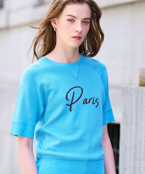 DRESSTERIOR / ドレステリア ニット・セーター | 【洗える/オリジナルロゴ】Parisハーフスリーブジャカードニット | 詳細10