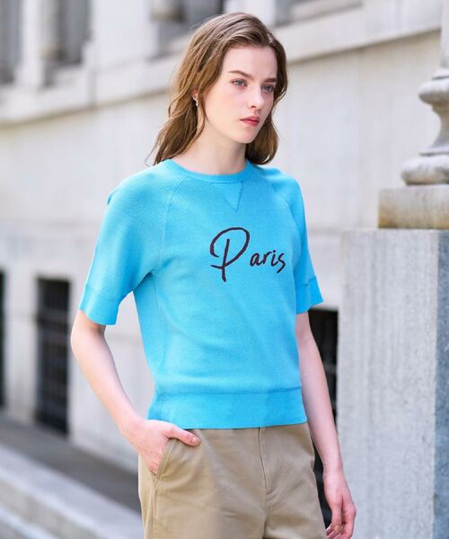 DRESSTERIOR / ドレステリア ニット・セーター | 【洗える/オリジナルロゴ】Parisハーフスリーブジャカードニット | 詳細11