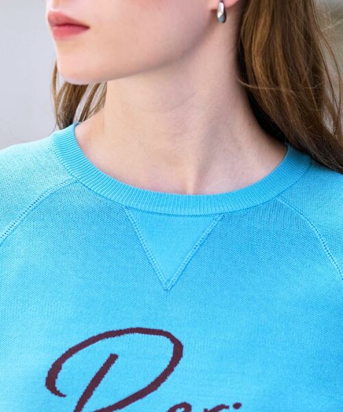 DRESSTERIOR / ドレステリア ニット・セーター | 【洗える/オリジナルロゴ】Parisハーフスリーブジャカードニット | 詳細14