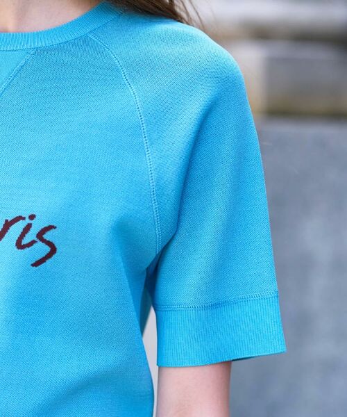DRESSTERIOR / ドレステリア ニット・セーター | 【洗える/オリジナルロゴ】Parisハーフスリーブジャカードニット | 詳細15