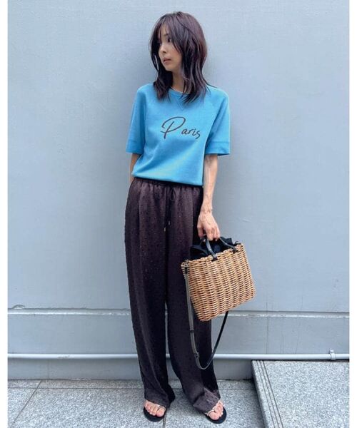 DRESSTERIOR / ドレステリア ニット・セーター | 【洗える/オリジナルロゴ】Parisハーフスリーブジャカードニット | 詳細19