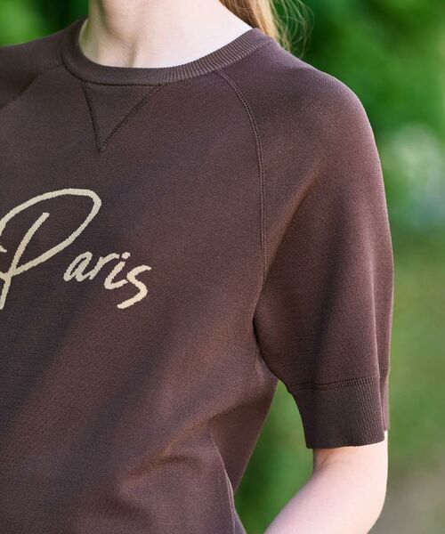 DRESSTERIOR / ドレステリア ニット・セーター | 【洗える/オリジナルロゴ】Parisハーフスリーブジャカードニット | 詳細6