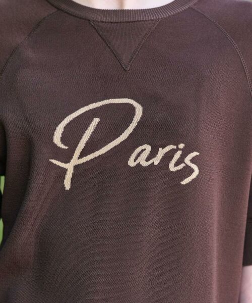 DRESSTERIOR / ドレステリア ニット・セーター | 【洗える/オリジナルロゴ】Parisハーフスリーブジャカードニット | 詳細7