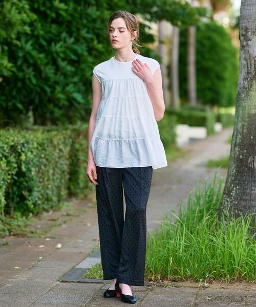 DRESSTERIOR / ドレステリア カットソー | 【接触冷感/イージーケア】ティアードコンビカットソー | 詳細1
