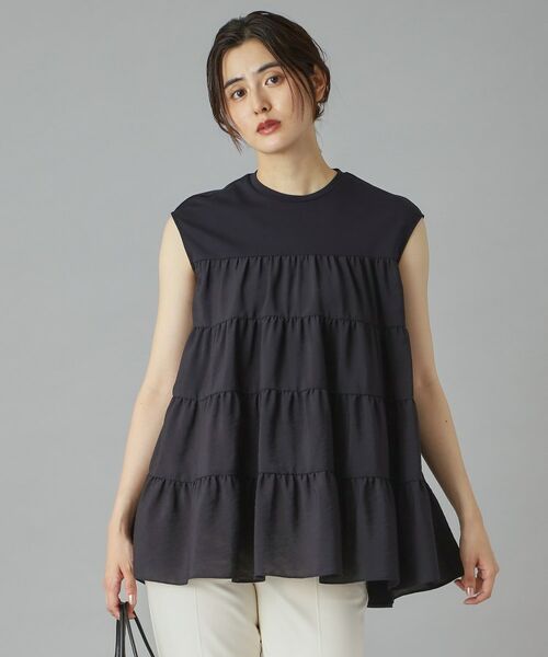 DRESSTERIOR / ドレステリア カットソー | 【接触冷感/イージーケア】ティアードコンビカットソー | 詳細15