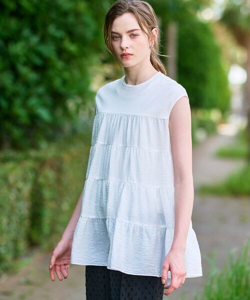 DRESSTERIOR / ドレステリア カットソー | 【接触冷感/イージーケア】ティアードコンビカットソー | 詳細2