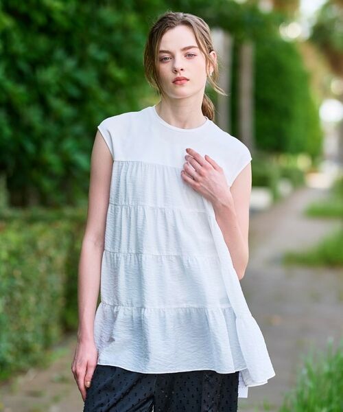 DRESSTERIOR / ドレステリア カットソー | 【接触冷感/イージーケア】ティアードコンビカットソー | 詳細3