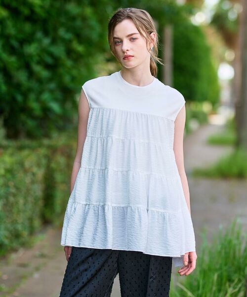 DRESSTERIOR / ドレステリア カットソー | 【接触冷感/イージーケア】ティアードコンビカットソー | 詳細4