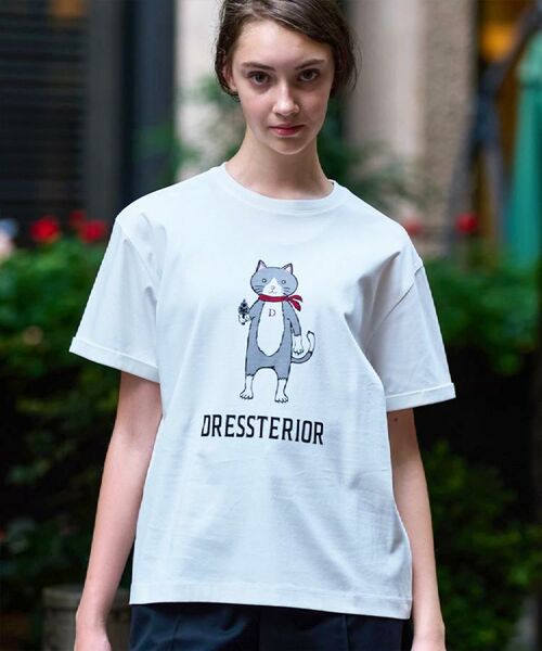 DRESSTERIOR / ドレステリア Tシャツ | 【接触冷感／抗菌防臭／消臭】アイスクリアコットンキャットTシャツ | 詳細1