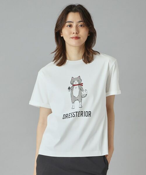 DRESSTERIOR / ドレステリア Tシャツ | 【接触冷感／抗菌防臭／消臭】アイスクリアコットンキャットTシャツ | 詳細3
