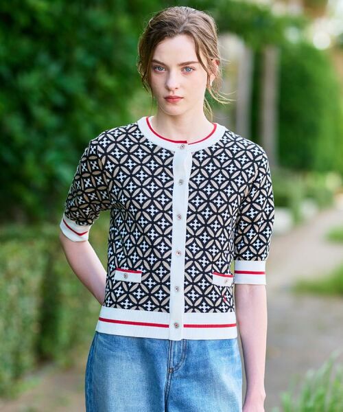 DRESSTERIOR / ドレステリア カーディガン・ボレロ | 【美人百花/モデル美香着用】オーバーラップサークルハーフスリーブカーディガン | 詳細5