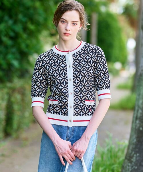 DRESSTERIOR / ドレステリア カーディガン・ボレロ | 【美人百花/モデル美香着用】オーバーラップサークルハーフスリーブカーディガン | 詳細6