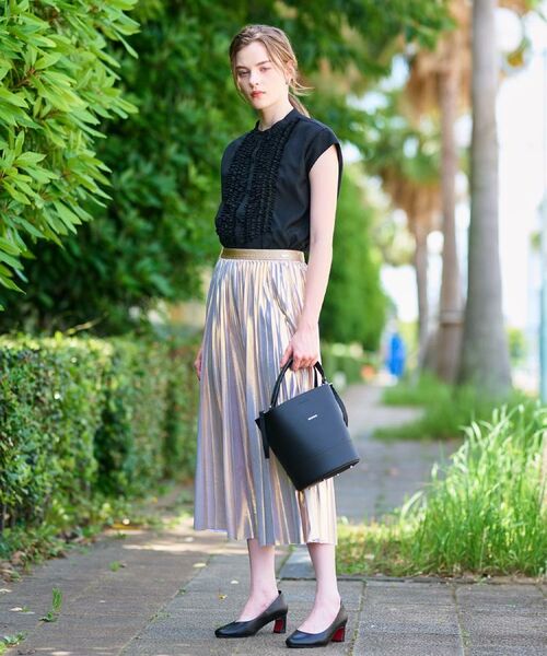 DRESSTERIOR / ドレステリア シャツ・ブラウス | 【撥水/UVカット/接触冷感】バンドカラーフレンチスリーブフリルブラウス | 詳細10