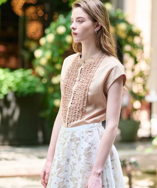 DRESSTERIOR / ドレステリア シャツ・ブラウス | 【撥水/UVカット/接触冷感】バンドカラーフレンチスリーブフリルブラウス | 詳細21