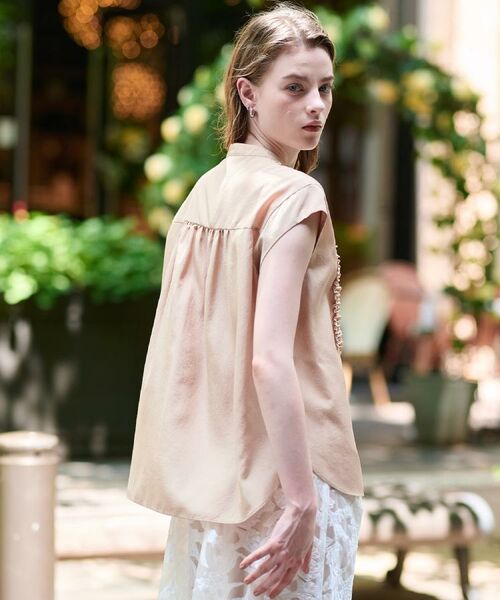 DRESSTERIOR / ドレステリア シャツ・ブラウス | 【撥水/UVカット/接触冷感】バンドカラーフレンチスリーブフリルブラウス | 詳細22