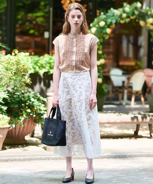 DRESSTERIOR / ドレステリア シャツ・ブラウス | 【撥水/UVカット/接触冷感】バンドカラーフレンチスリーブフリルブラウス | 詳細28