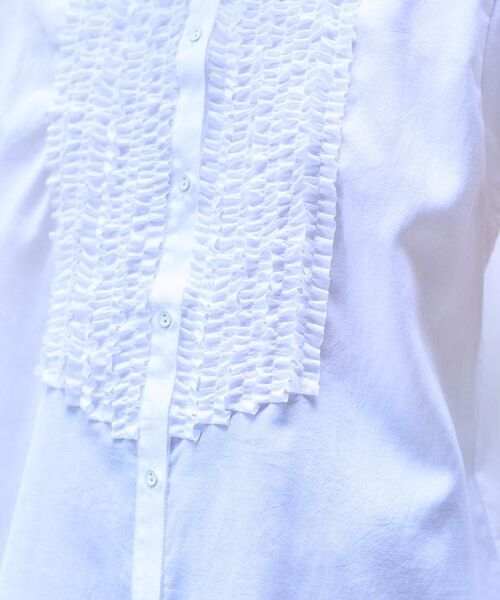 DRESSTERIOR / ドレステリア シャツ・ブラウス | 【撥水/UVカット/接触冷感】バンドカラーフレンチスリーブフリルブラウス | 詳細8