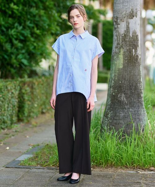 DRESSTERIOR / ドレステリア シャツ・ブラウス | 【洗える/コットン100％】イレギュラーヘムストライプシャツ | 詳細1