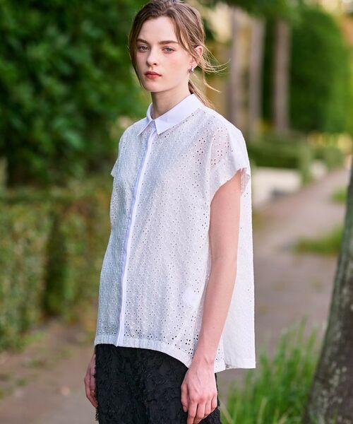 DRESSTERIOR / ドレステリア シャツ・ブラウス | 【洗える/コットン100%】イレギュラーヘムレースシャツ | 詳細2