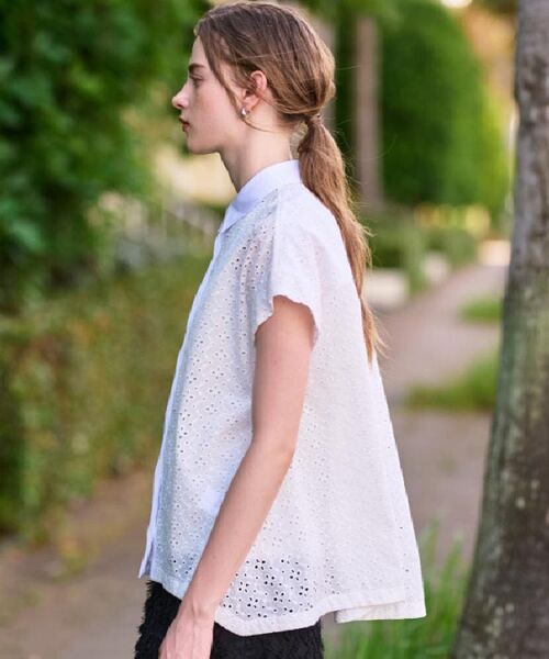 DRESSTERIOR / ドレステリア シャツ・ブラウス | 【洗える/コットン100%】イレギュラーヘムレースシャツ | 詳細5