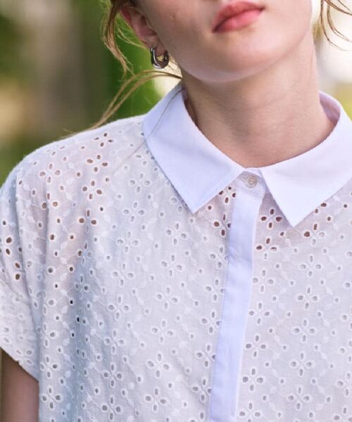 DRESSTERIOR / ドレステリア シャツ・ブラウス | 【洗える/コットン100%】イレギュラーヘムレースシャツ | 詳細7