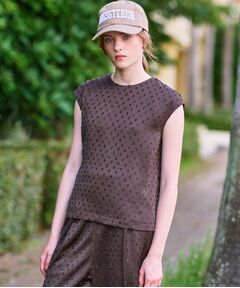 DRESSTERIOR / ドレステリア シャツ・ブラウス | 【セットアップ可/イージーケア】ドビーサテンフレンチスリーブブラウス