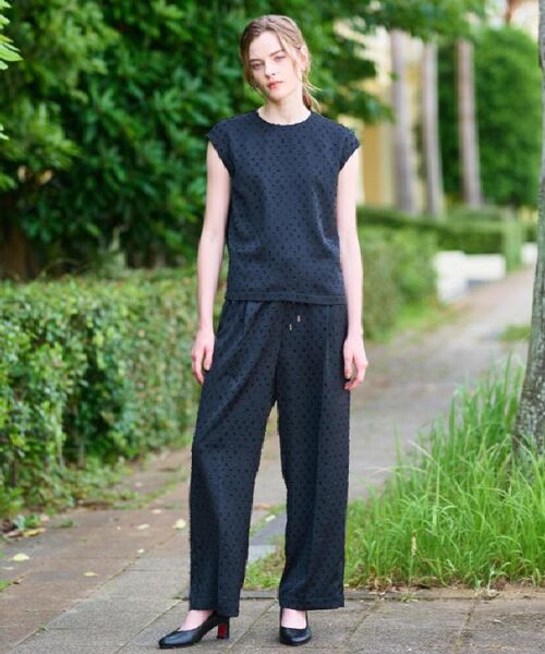 DRESSTERIOR / ドレステリア シャツ・ブラウス | 【セットアップ可/イージーケア】ドビーサテンフレンチスリーブブラウス | 詳細1