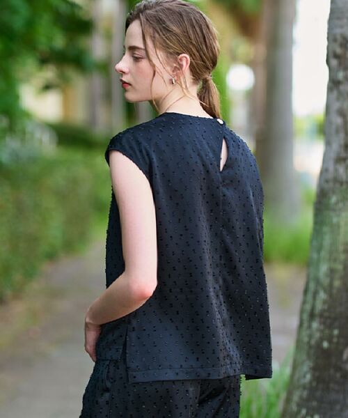 DRESSTERIOR / ドレステリア シャツ・ブラウス | 【セットアップ可/イージーケア】ドビーサテンフレンチスリーブブラウス | 詳細6