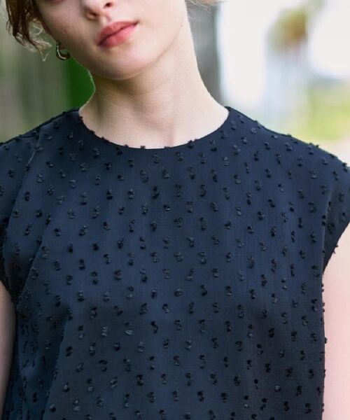 DRESSTERIOR / ドレステリア シャツ・ブラウス | 【セットアップ可/イージーケア】ドビーサテンフレンチスリーブブラウス | 詳細7