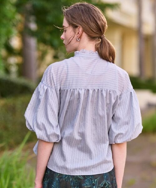 DRESSTERIOR / ドレステリア シャツ・ブラウス | 【洗える/前開き】ボリュームスリーブストライプブラウス | 詳細13