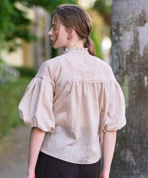 DRESSTERIOR / ドレステリア シャツ・ブラウス | 【洗える/前開き】ボリュームスリーブストライプブラウス | 詳細5