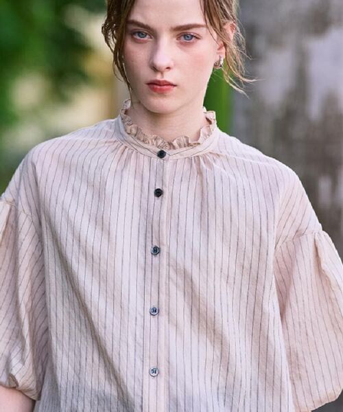 DRESSTERIOR / ドレステリア シャツ・ブラウス | 【洗える/前開き】ボリュームスリーブストライプブラウス | 詳細6