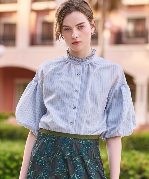 DRESSTERIOR / ドレステリア シャツ・ブラウス | 【洗える/前開き】ボリュームスリーブストライプブラウス | 詳細9