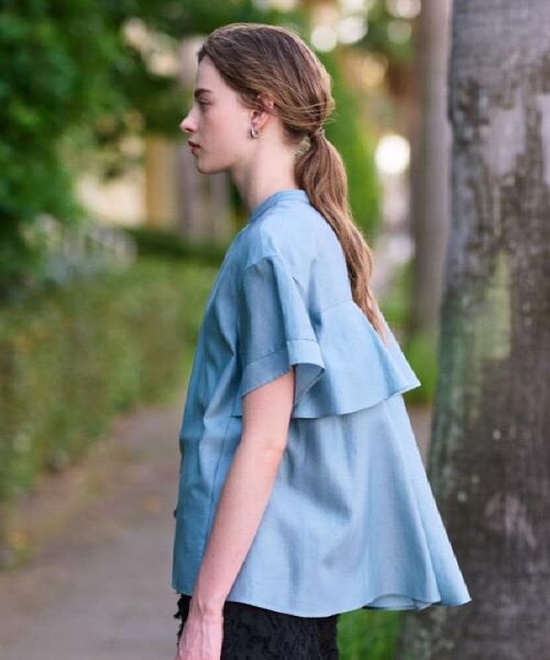 DRESSTERIOR / ドレステリア シャツ・ブラウス | 【洗える/コットン100％】バックフレアティアードブラウス | 詳細3