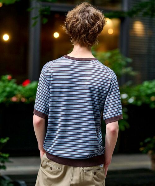 DRESSTERIOR / ドレステリア ニット・セーター | シルク混ボーダーハーフスリーブニットT | 詳細14