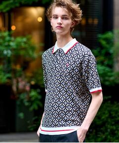 DRESSTERIOR / ドレステリア ニット・セーター | オーバーラップサークル ニットポロシャツ