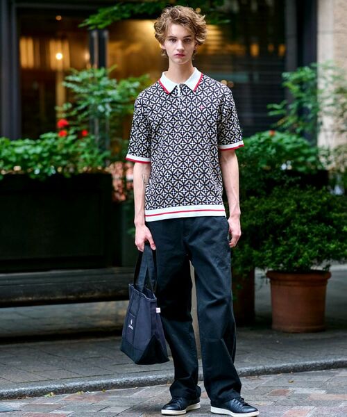 DRESSTERIOR / ドレステリア ニット・セーター | オーバーラップサークル ニットポロシャツ | 詳細1