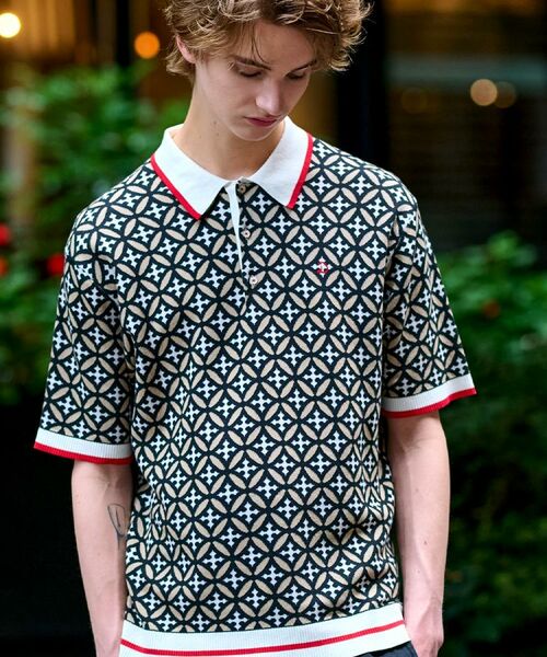 DRESSTERIOR / ドレステリア ニット・セーター | オーバーラップサークル ニットポロシャツ | 詳細3