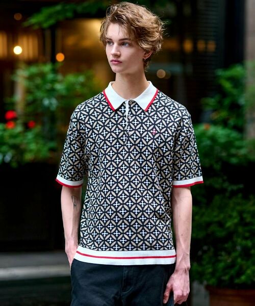 DRESSTERIOR / ドレステリア ニット・セーター | オーバーラップサークル ニットポロシャツ | 詳細4