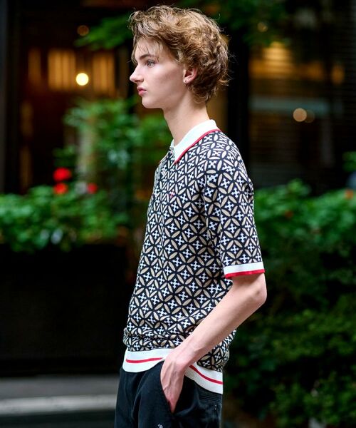 DRESSTERIOR / ドレステリア ニット・セーター | オーバーラップサークル ニットポロシャツ | 詳細5