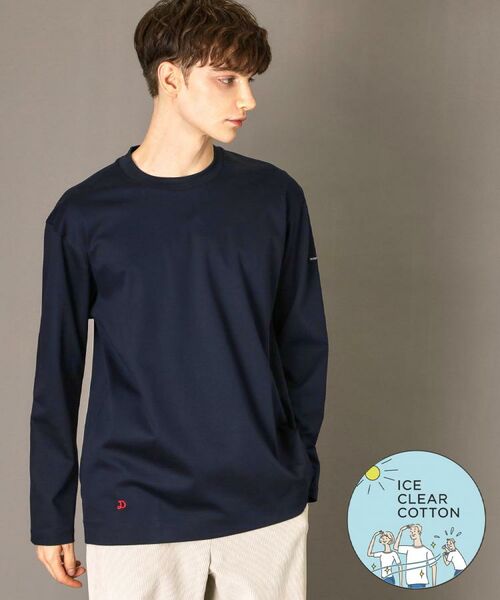 DRESSTERIOR / ドレステリア Tシャツ | 【接触冷感/抗菌防臭/消臭】ICE CLEAR COTTON クルーネックロンT(ネイビー(094))