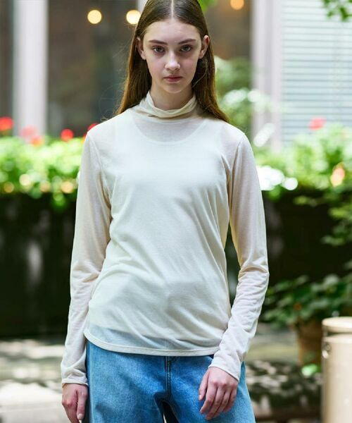 DRESSTERIOR / ドレステリア カットソー | 【シアー素材/otonaMUSE 11月号掲載】シアータートルトップス | 詳細3