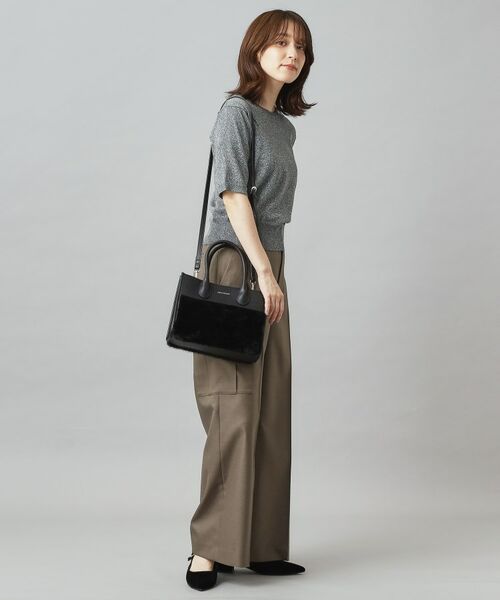 DRESSTERIOR / ドレステリア トートバッグ | 【CLASSY.12月号掲載】フェイクファーコンビリサイクルレザートートバッグ | 詳細8