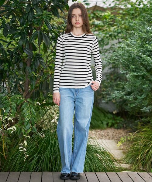 DRESSTERIOR / ドレステリア ニット・セーター | ストレッチフルニードルボーダーニット | 詳細1