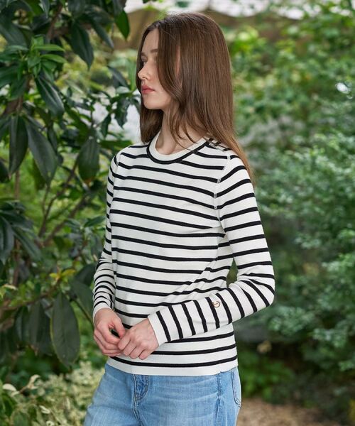 DRESSTERIOR / ドレステリア ニット・セーター | ストレッチフルニードルボーダーニット | 詳細2