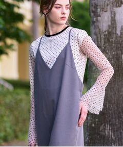 DRESSTERIOR / ドレステリア カットソー | 【洗える/シアー素材】シアードットベルスリーブカットソー