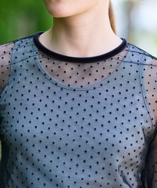 DRESSTERIOR / ドレステリア カットソー | 【洗える/シアー素材】シアードットベルスリーブカットソー | 詳細10
