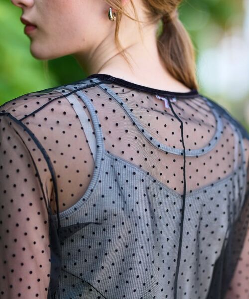 DRESSTERIOR / ドレステリア カットソー | 【洗える/シアー素材】シアードットベルスリーブカットソー | 詳細11