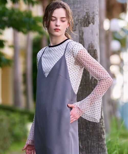 DRESSTERIOR / ドレステリア カットソー | 【洗える/シアー素材】シアードットベルスリーブカットソー | 詳細16